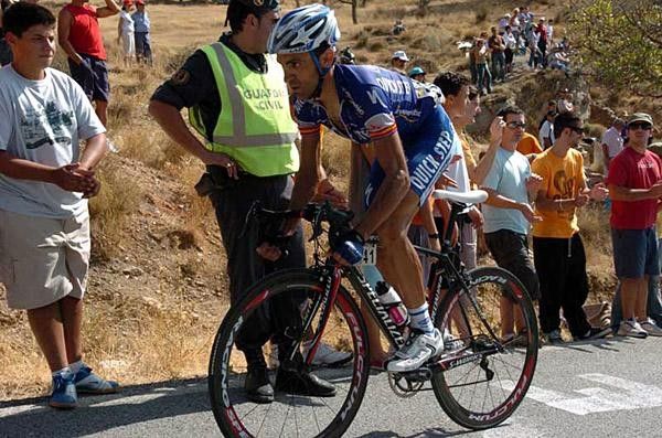 Carlos Barredo (Quickstep) concentrates on the climb ahead