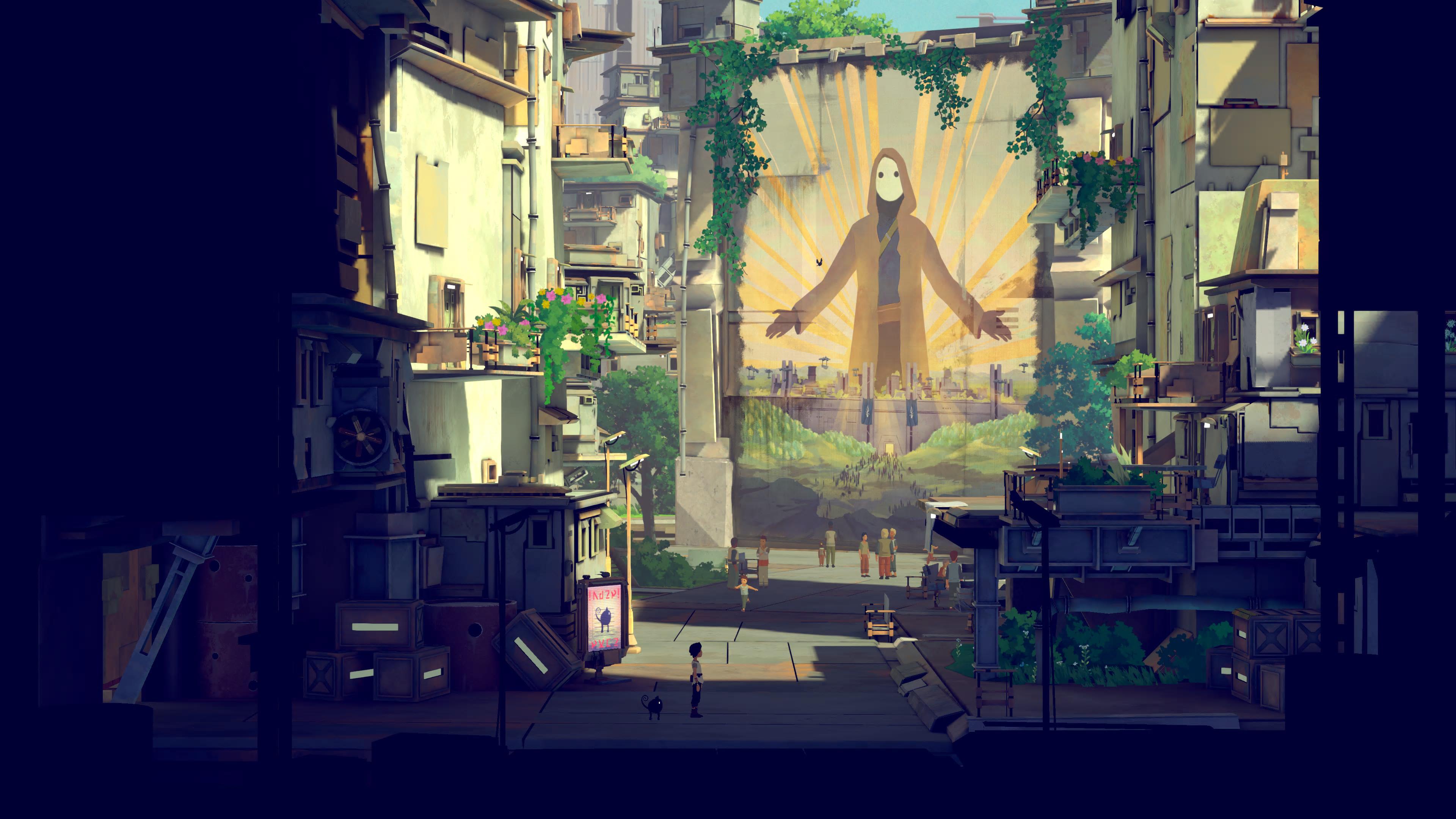 Hand-painted scenes from a video game