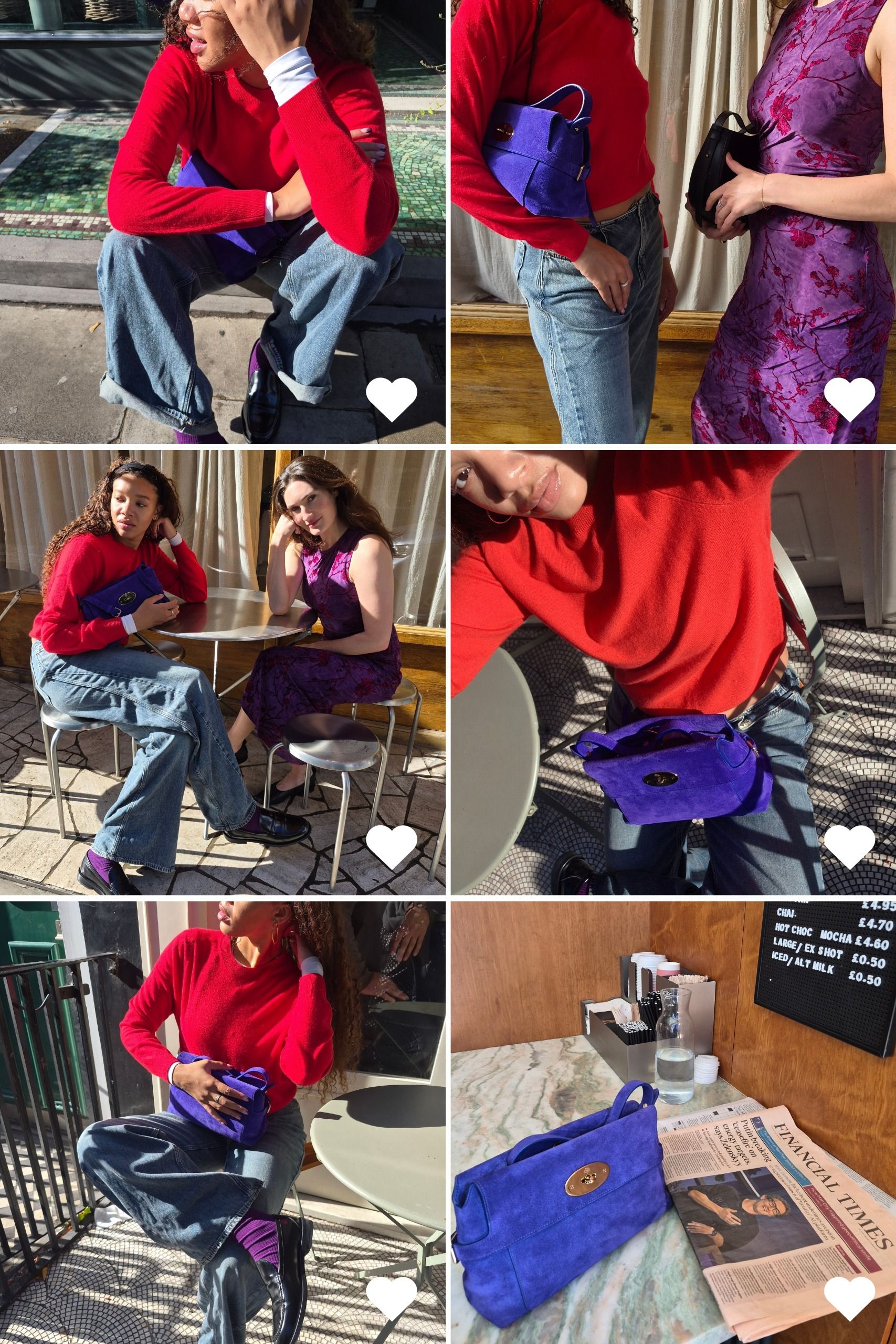 how to wear purple: who what wear uk editor imani francis-tsolaki reviews mulberry's purple handbag