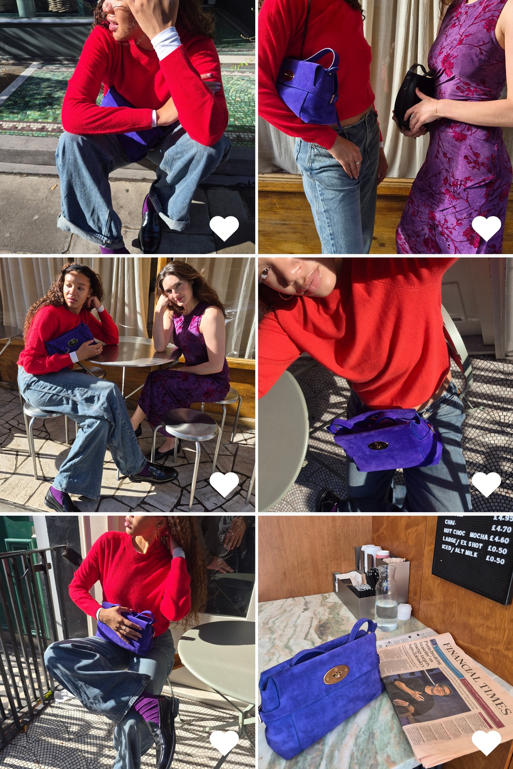 how to wear purple: who what wear uk editor imani francis-tsolaki reviews mulberry's purple handbag