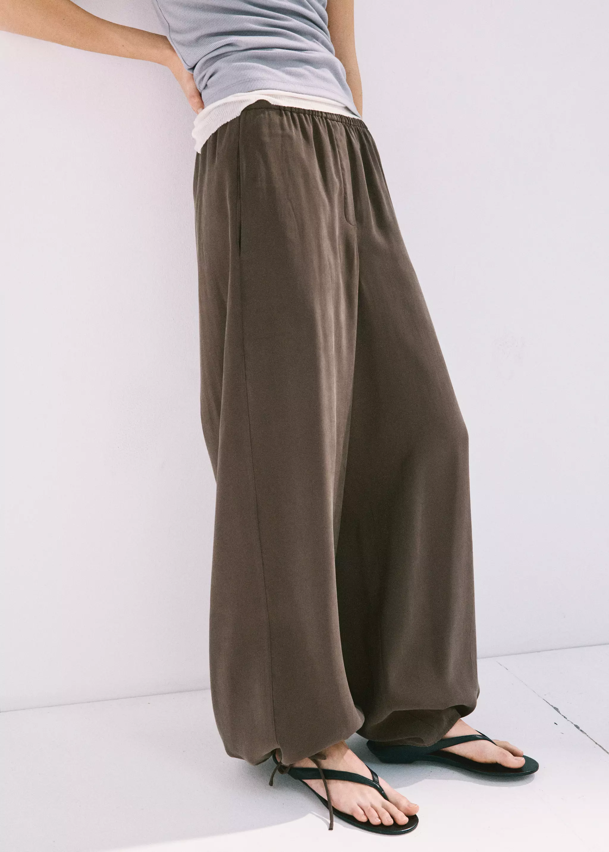 Elastic Waist Harem Pants - Women | Mango United Kingdom