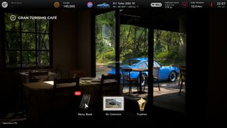 Screenshots from the cafe in Gran Turismo 7