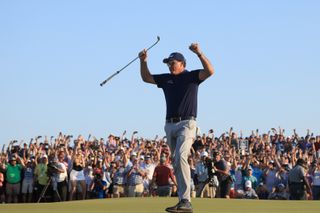 Phil Mickelson celebrates winning the 2021 PGA Championship
