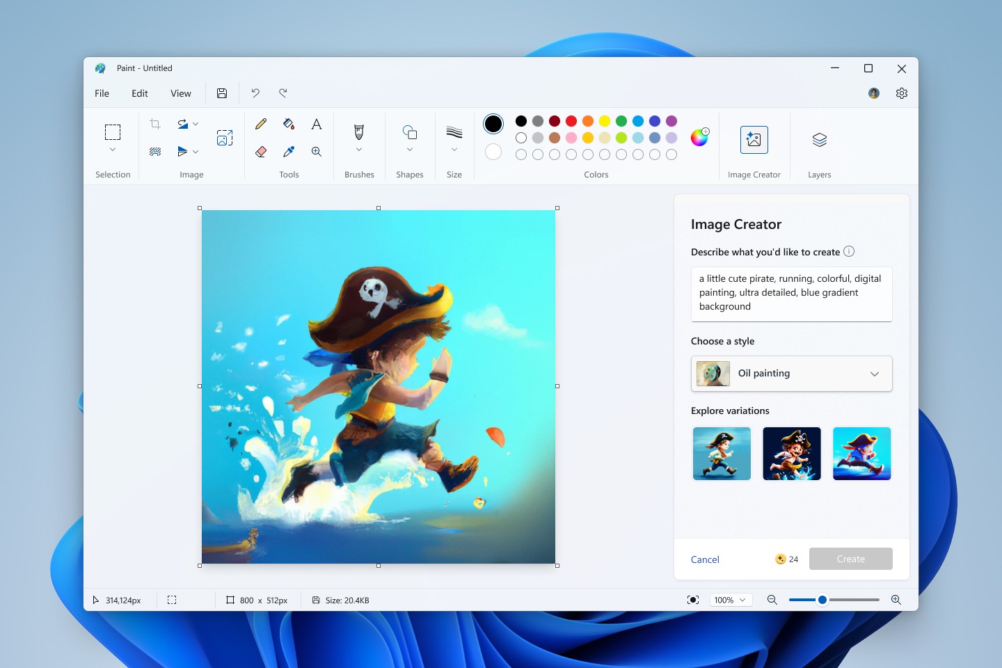 Microsoft Paint будет использовать новые возможности искусственного интеллекта компьютеров Copilot+, чтобы воплотить в жизнь ваши художественные замыслы.