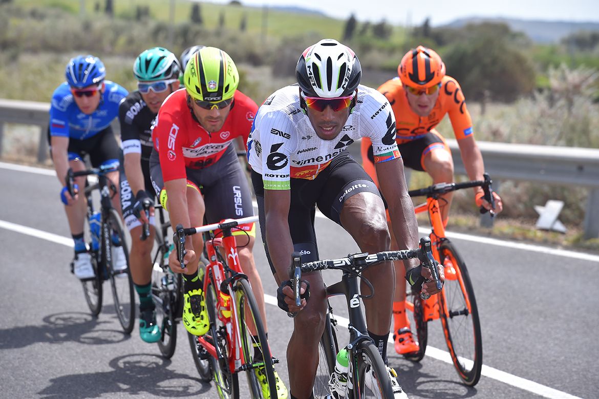 Daniel Teklehaimanot (Dimension Data) in the breakaway