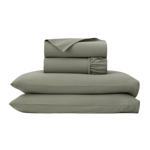 Flannel Sheet Set in Sageleaf