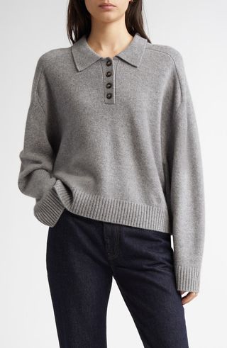 Homere Cashmere Polo Sweater