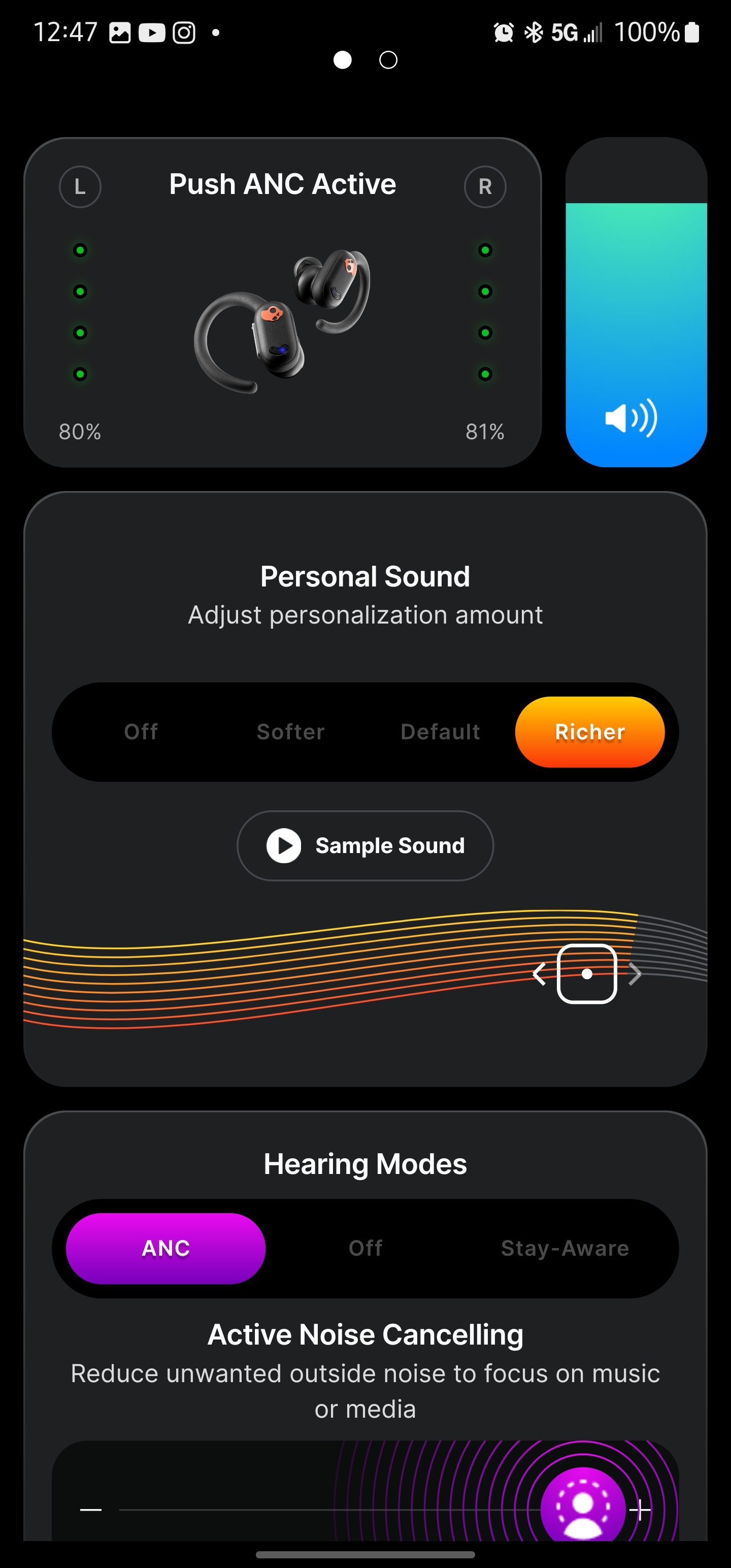 The Skullcandy Push ANC Active are a solid everyday carry with decent sound