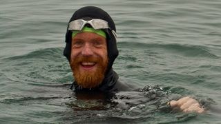 Sean Conway in the water