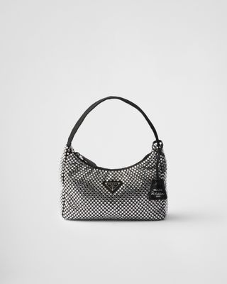 Prada Re-Edition Satin Mini-Bag With Crystals