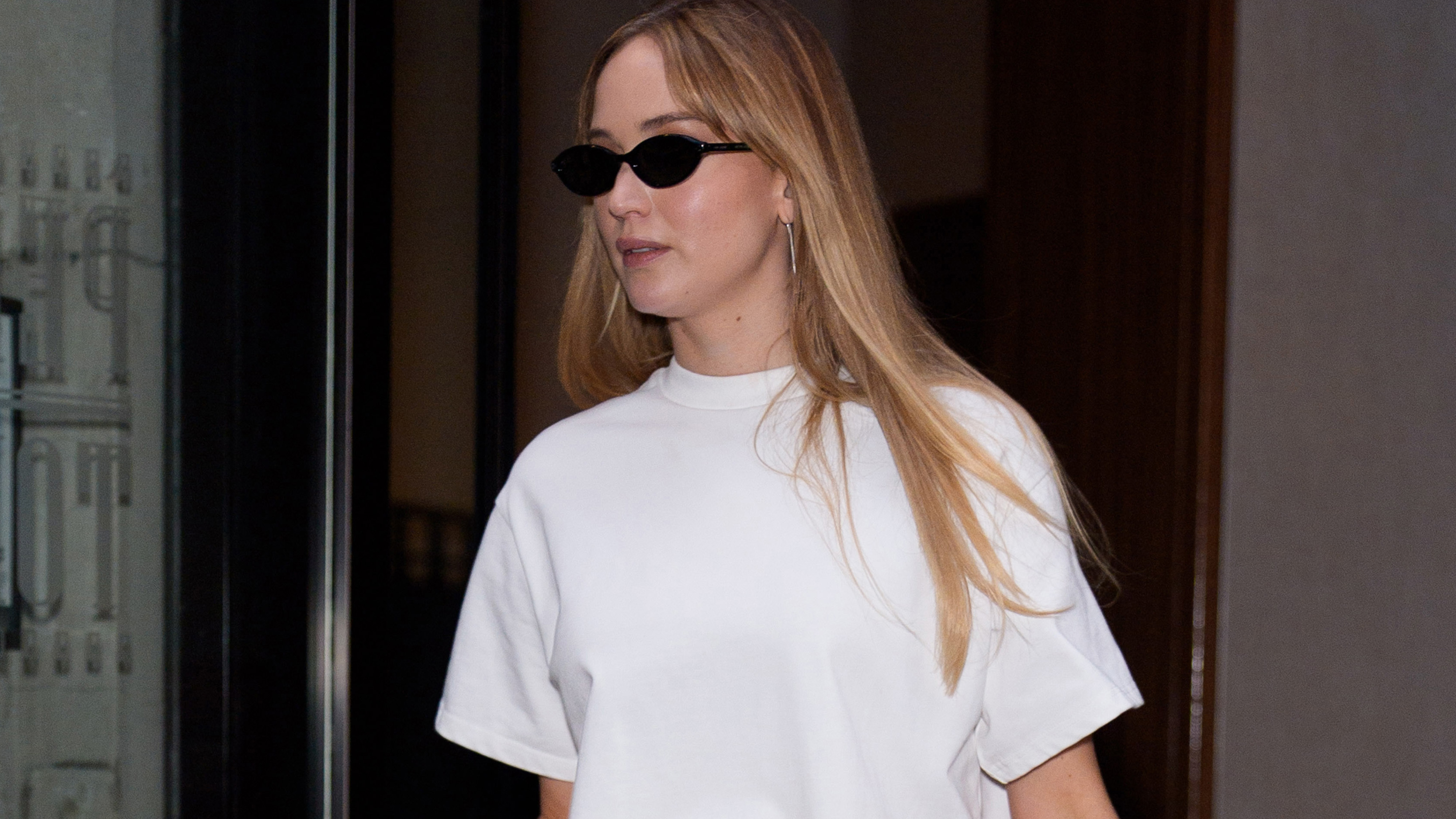 NEW YORK, NY - NOVEMBER 5: Jennifer Lawrence is seen on November 5, 2025 in New York City. 