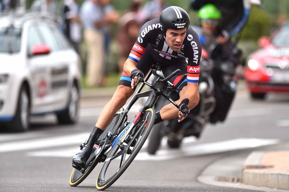 Tom Dumoulin (Giant-Alpecin) in action during stage 17 of the Vuelta a Espana.