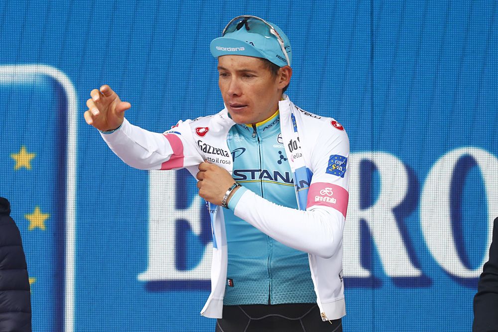 Miguel Angel Lopez (Astana) best young rider after stage 15 at the Giro d'Italia