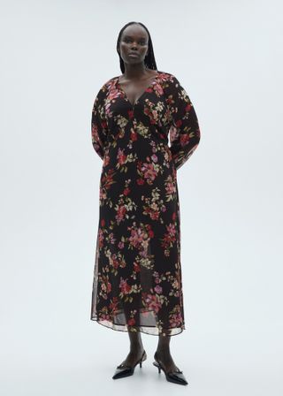 Floral Puff Sleeve Dress - Women | Mango Usa