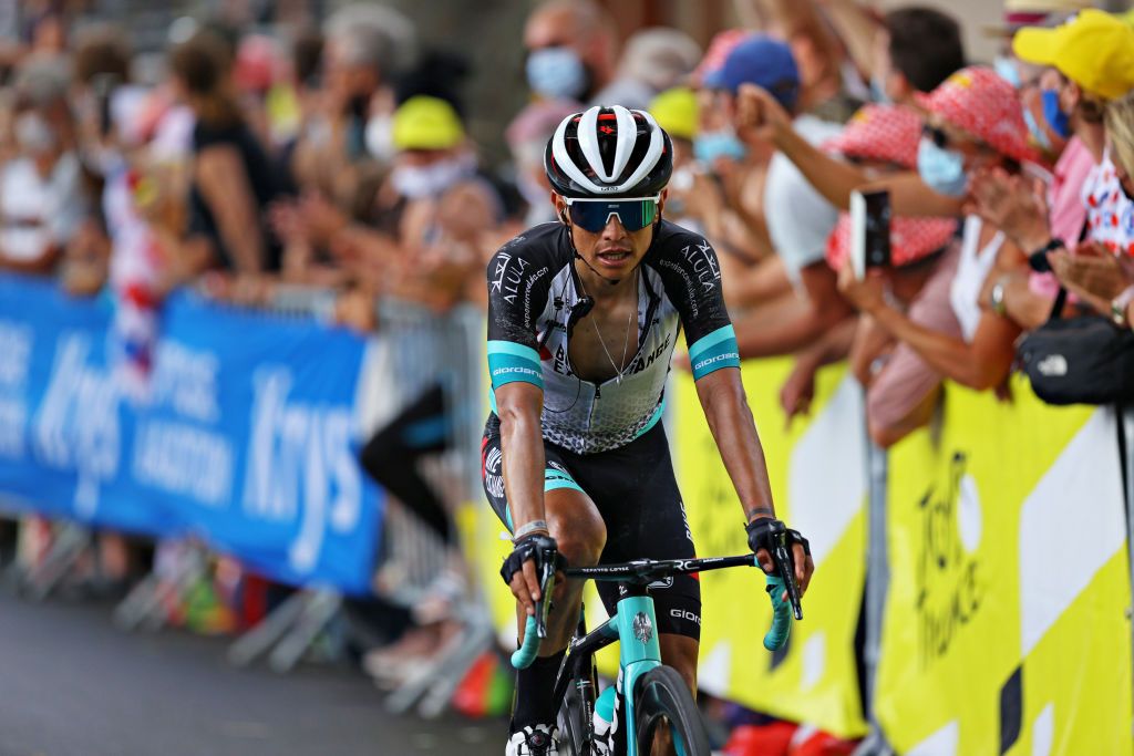 QUILLAN FRANCE JULY 10 Esteban Chaves of Colombia and Team BikeExchange at arrival during the 108th Tour de France 2021 Stage 14 a 1837km stage from Carcassonne to Quillan LeTour TDF2021 on July 10 2021 in Quillan France Photo by Tim de WaeleGetty Images