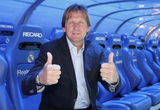 Bernd Schuster at his unveiling as Real Madrid coach in 2007.