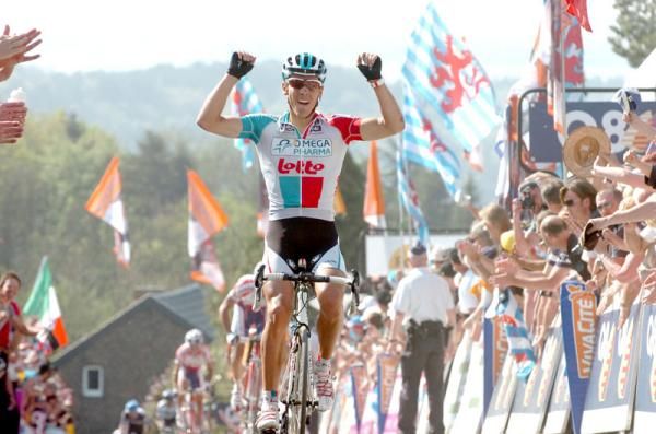 Philippe Gilbert (Omega Pharma-Lotto) wins the 2011 edition of the race