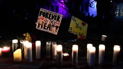 A candlelight vigil following a shooting in Boulder, Colorado
