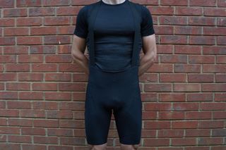 Male cyclist wearing the 7mesh MK3 Cargo Bib Shorts which are among the best cargo bib shorts