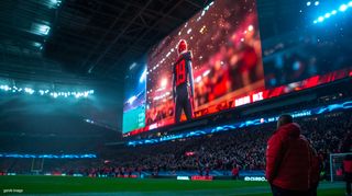 The new PPDS outdoor display shown at a football stadium.