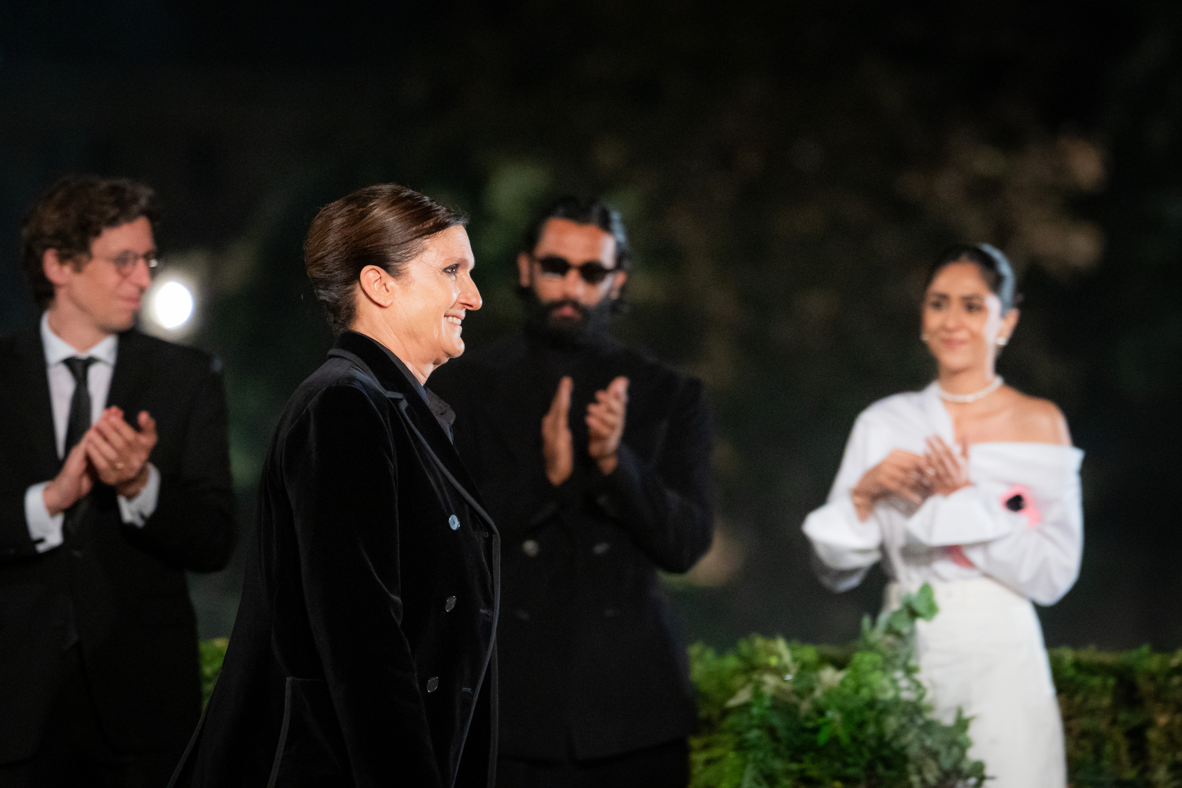 Maria Grazia Chiuri taking her final bow at Dior