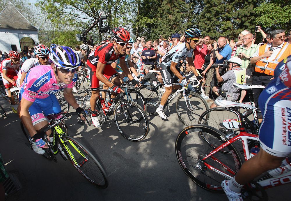 Damiano Cungeo of Lampre ISD during the 75th La Fleche Wallonne in 2011.