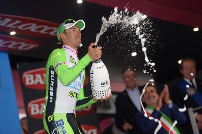 Stefano Pirazzi (Bardiani CSF) celebrates his Giro d'Italia stage win