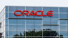 Oracle logo on the side of a building