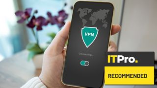 best cheap vpn - person holding smartphone with vpn screen superimposed