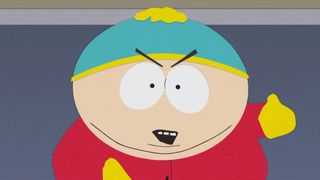 Cartman shouts in an episode of South Park