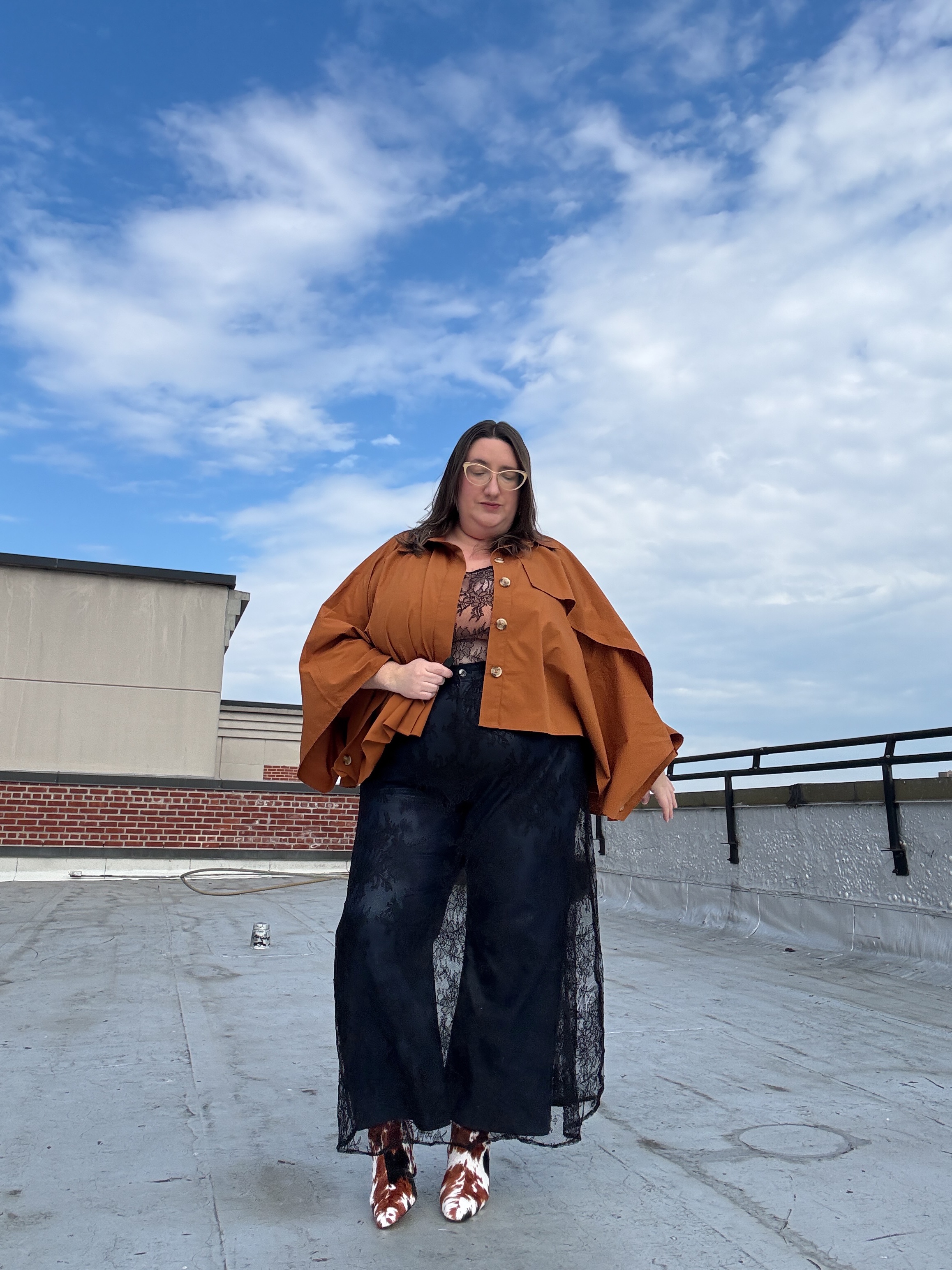 Sarah Chiwaya styles the leather, lace and animal print trend