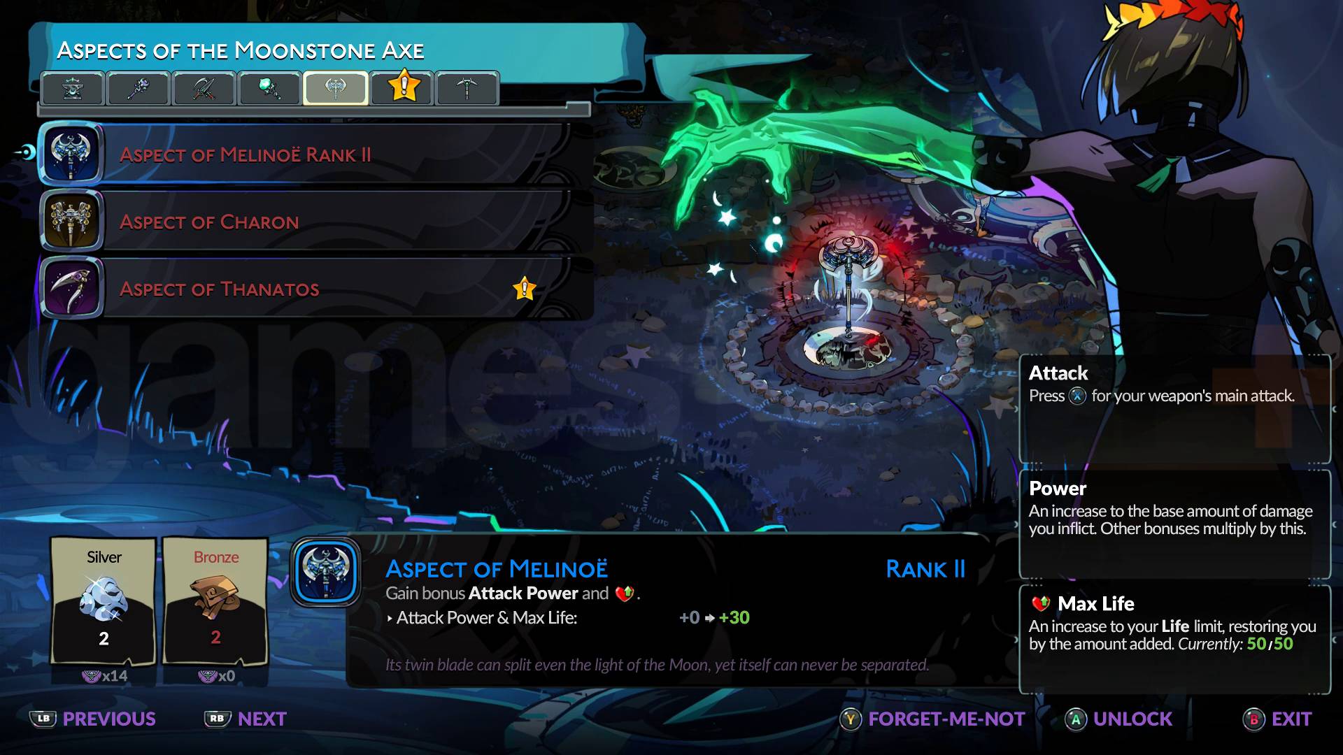 Hades 2 Aspects in the Silver Pool