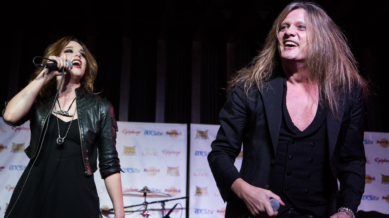 Lzzy Hale of Halestorm and Sebastian Bach of Skid Row