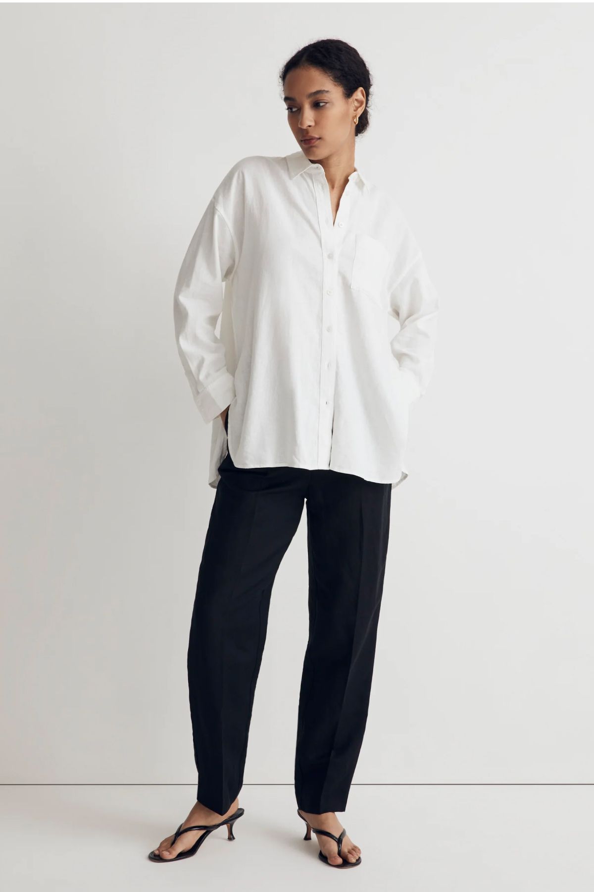 Madewell The Linen-Blend Oversized Shirt