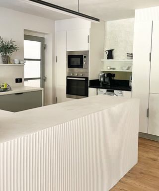 microcement kitchen cabinets