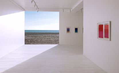 Exhibition view 55 Sunrises by Sho Shibuya and Saint Laurent at Art Basel Miami Beach