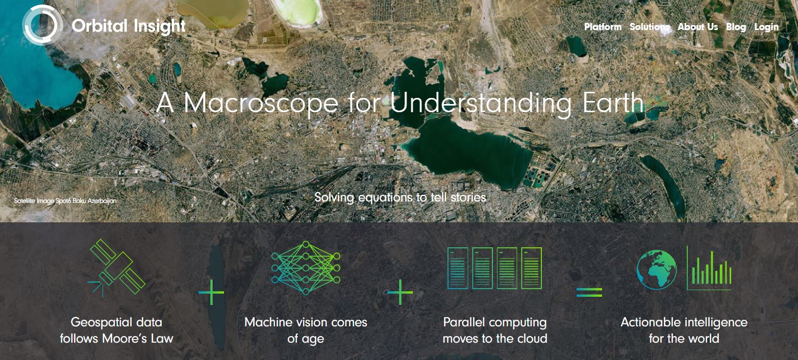 The company Orbital Insight is making sense of images of Earth taken from space. The firm was featured on Fast Company&#039;s 50 Most Innovative Companies of 2017 List.