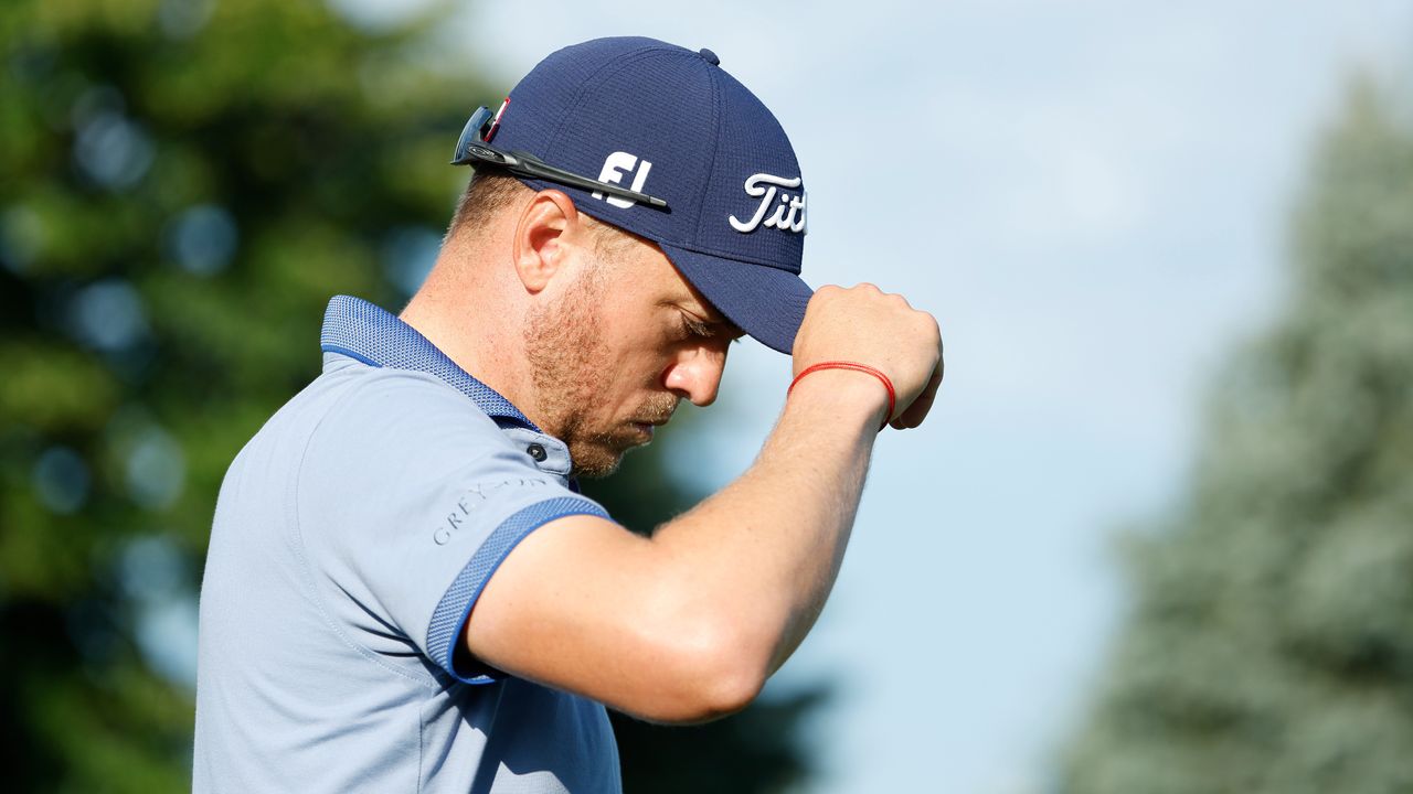 Justin Thomas of the United States walks the 12th hole during the second round of the 3M Open