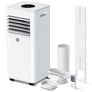Air Conditioning Unit Portable Air Conditioner 9000 Btu 4-In-1 Dehumidifier, Cooling Fan With 2 Speeds, Digital Display & Remote Control, Window Kit, 24 Hour Timer for Room Up to 269sq.ft