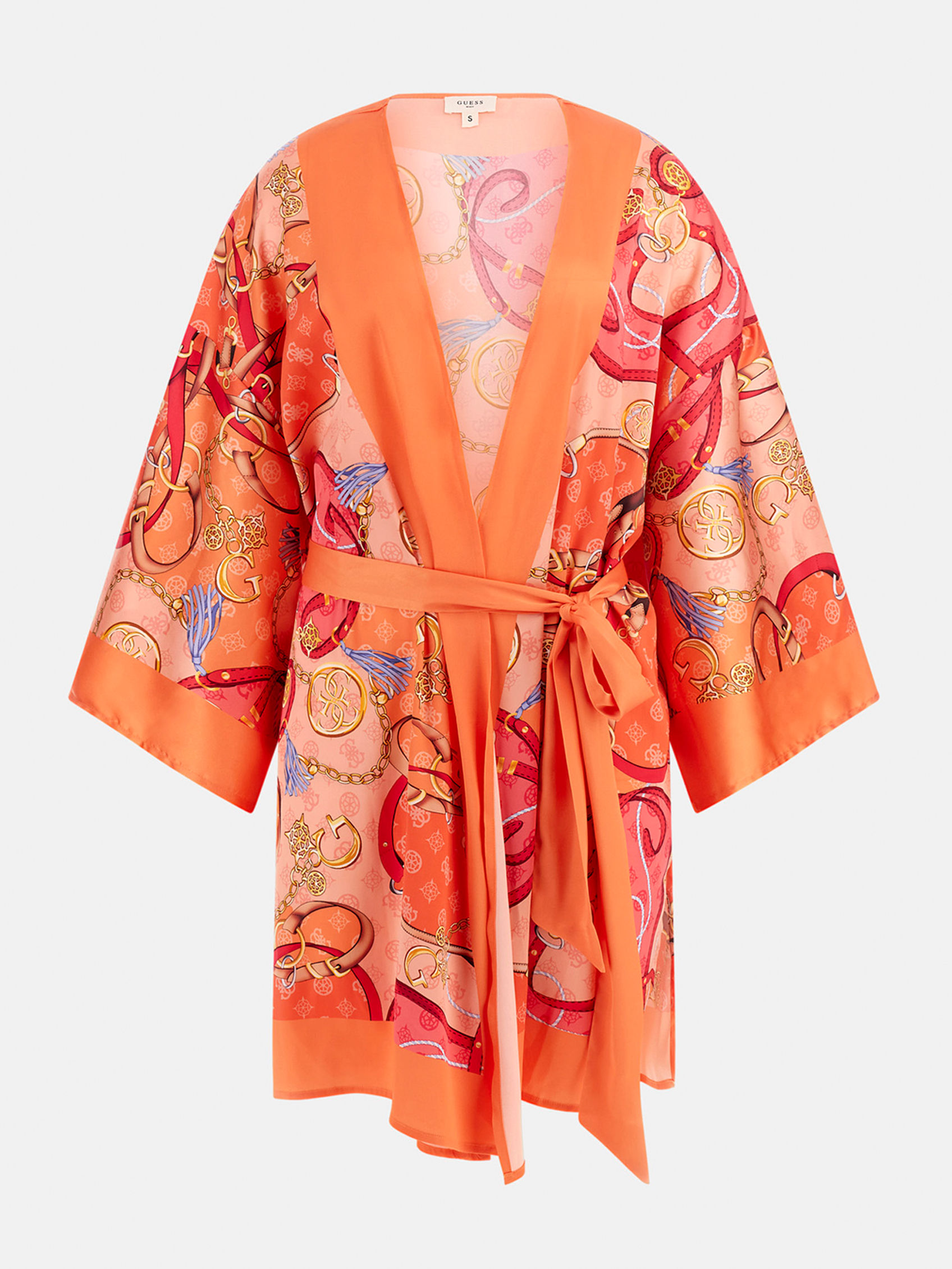 Guess, Belted Satin Kimono