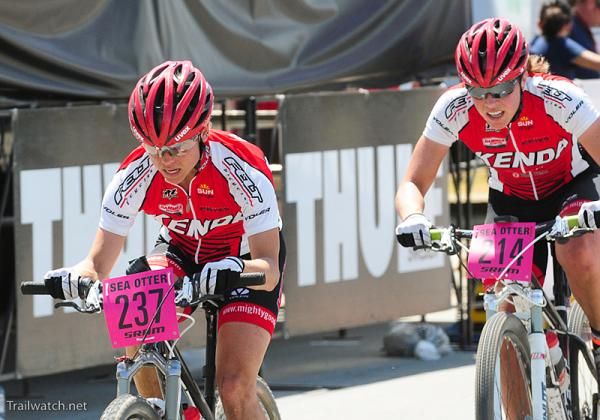 Kenda-Felt riders Judy Freeman and Amanda Carey