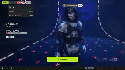 Marathon Silk currency balance shown on main menu