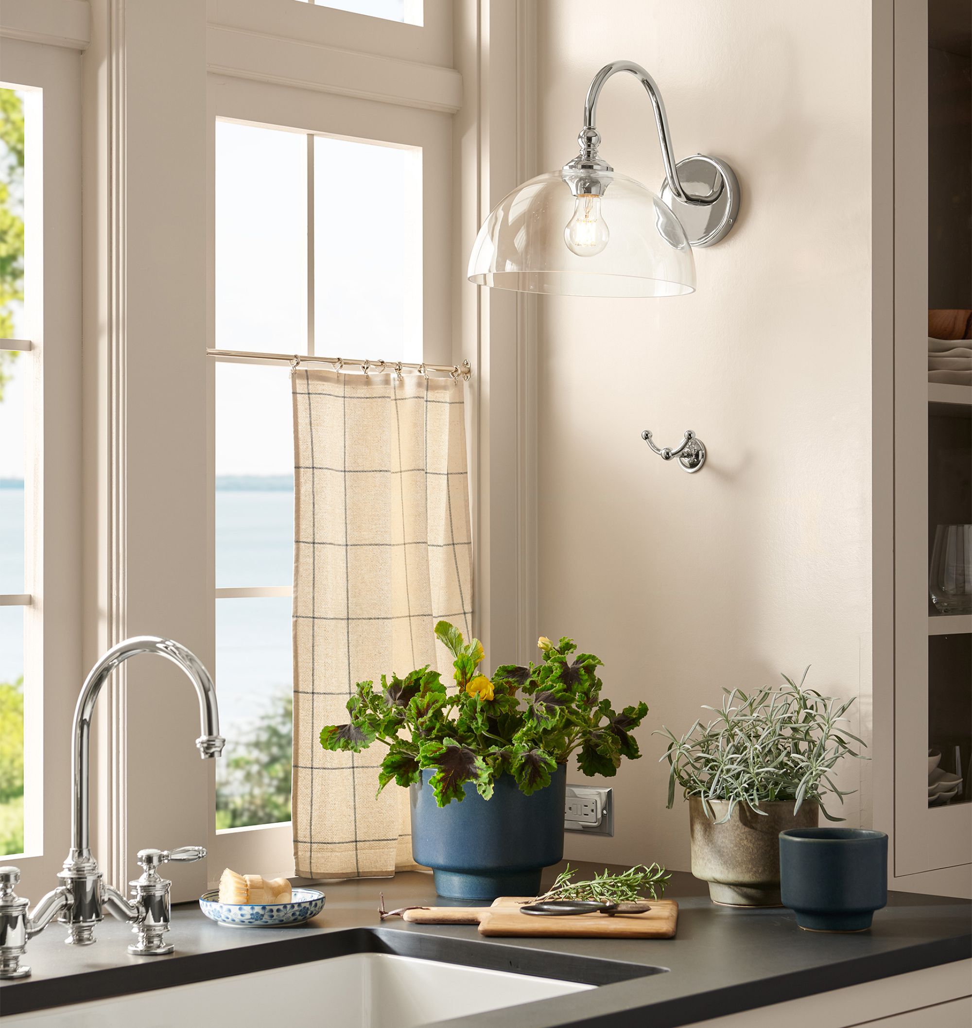 sconce in kitchen