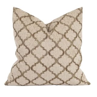 geometric throw pillow in beige
