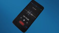 An iPhone with a voice memo