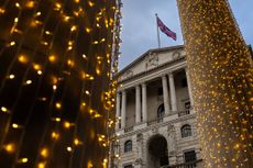 The Bank of England (BOE) in the City of London, UK, on Monday, Dec. 15, 2025 ahead of the Monetary Policy Committee's interest rates meeting