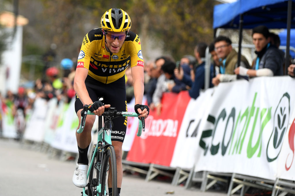 GRAZALEMA SPAIN FEBRUARY 19 Arrival Chris Harper of Australia and Team JumboVisma during the 66th Vuelta a Andaluca Ruta del Sol 2020 Stage 1 a 1738km stage from Alhaurn de la Torre to Grazalema 911m VCANDALUCIA UCIProSeries on February 19 2020 in Grazalema Spain Photo by David RamosGetty Images