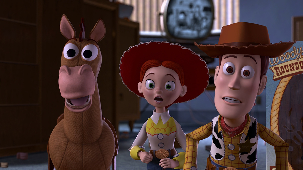 Bullseye, Jessie, and Woody from Toy Story 2