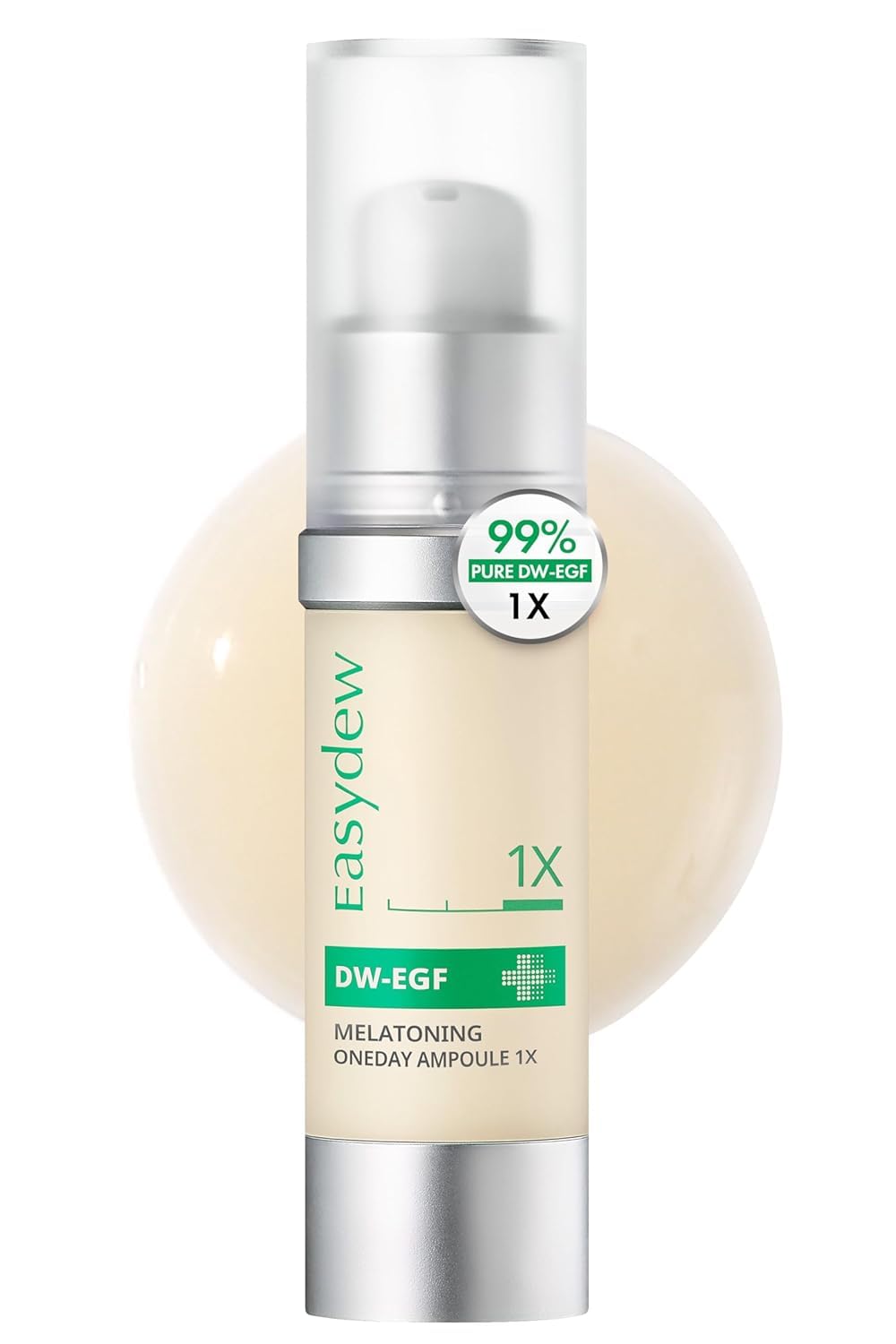 Easydew Dw-Egf Melatoning Ampoule 1x - Hydrating Dark Spot Serum With Niacinamide &amp;amp; Glutathione for Uneven Skin - Fast Absorbing Day &amp;amp; Night Ampoule Korean Skin Care (bottle 1.01 Fl Oz, Egf 1x)