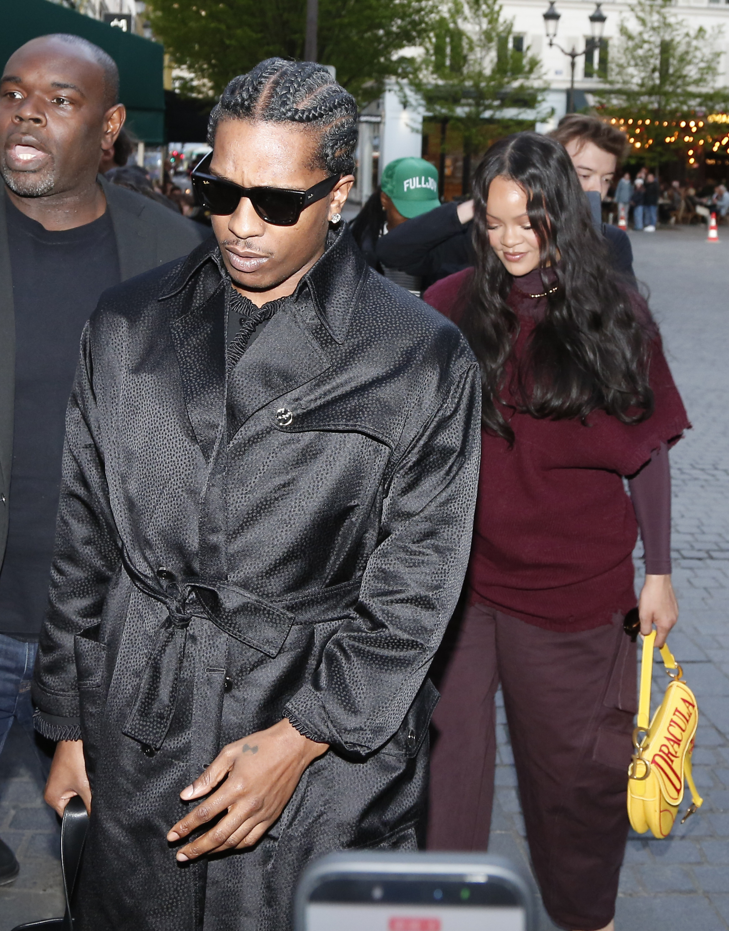 Rihanna styled a lemon yellow Dracula Saddle Bag from Dior in April 2026